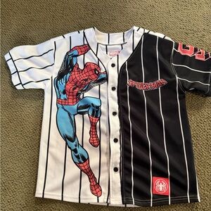 Marvel Spider-Man Kids Split Design Jersey - Black and White